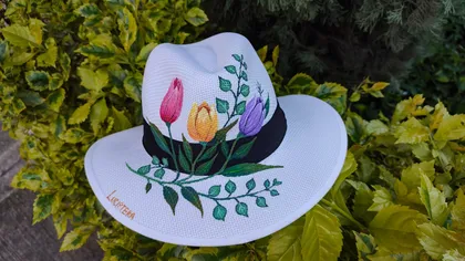 Sombreros brisa pintados a mano — ejemplo 6