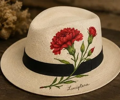 Sombreros brisa pintados a mano — ejemplo 3