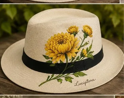 Sombrero Crisantemo — Crisantemos amarillos, botones