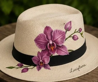 Sombreros brisa pintados a mano — ejemplo 1