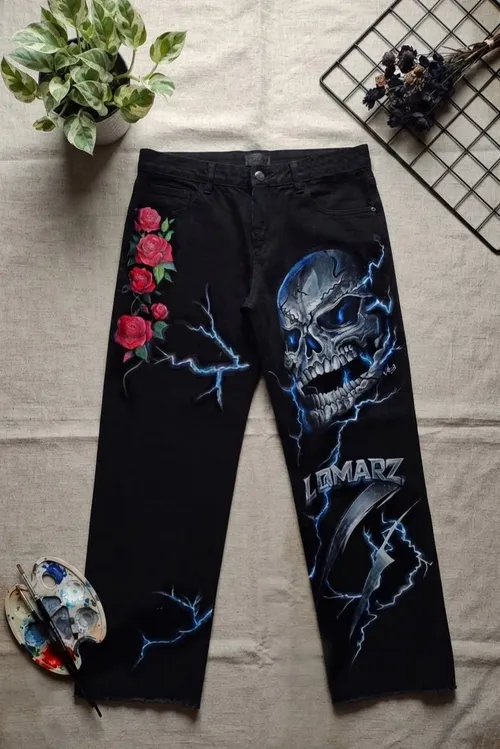 Jeans y pantalones pintados a mano — Luciptera