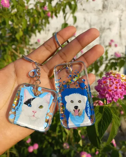 Llaveros de mascotas (resina) — ejemplo 4