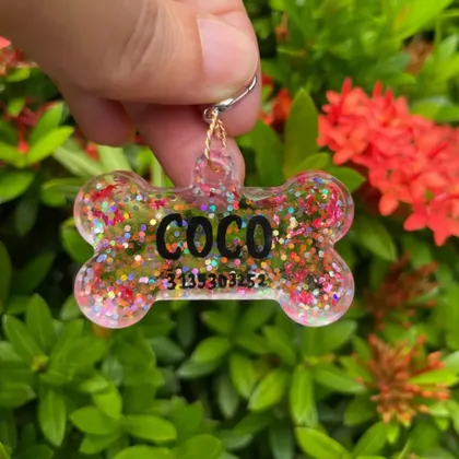Placas con nombre (resina) — ejemplo 2