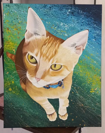 Retratos de mascotas en lienzo — ejemplo 1
