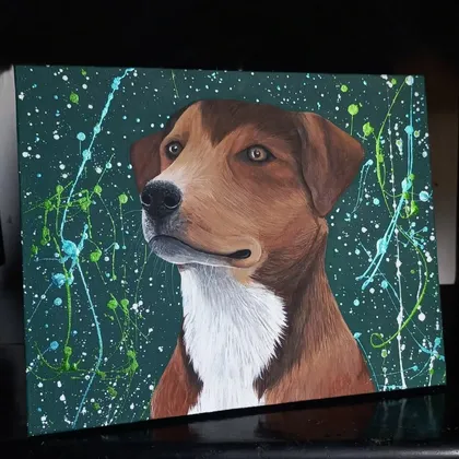Retratos de mascotas en lienzo — ejemplo 2