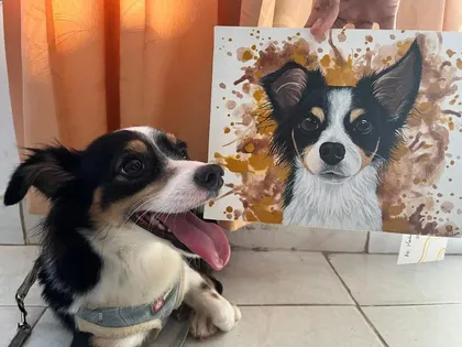 Retratos de mascotas en lienzo — ejemplo 3