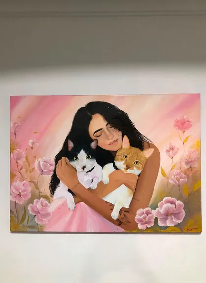 Retratos de mascotas en lienzo — ejemplo 4